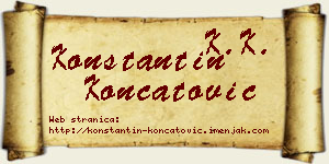 Konstantin Končatović vizit kartica